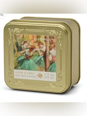 Paddywax Degas French Linen + Orris - Impressionist Tin 3.5 oz Candle